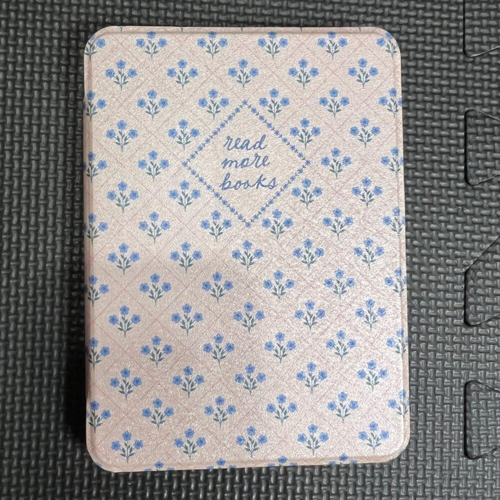 Floral "Read More Books" Protective Case For Kindle E-Reader Magnetic Closure Li - Picture 4 of 4